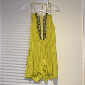 Tie-front romper